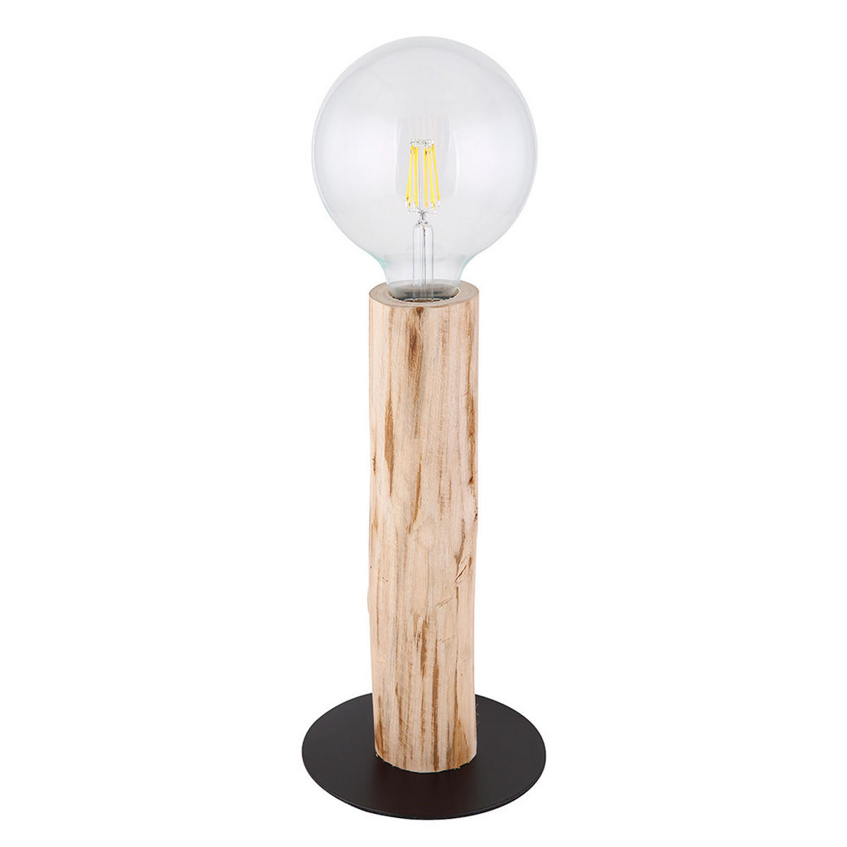 TISCHLEUCHTE Holzoptik Braun 2er Set - Braun, Holz (15/15/30cm)