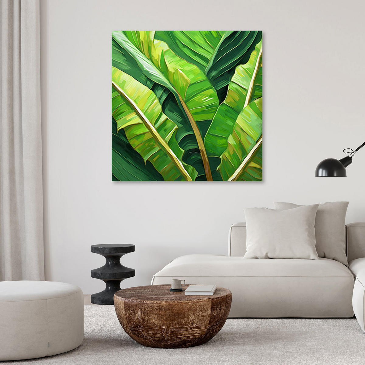 KUNSTDRUCK Grün 60/60 cm - Grün, Textil (60/60cm) - KUNSTLOFT