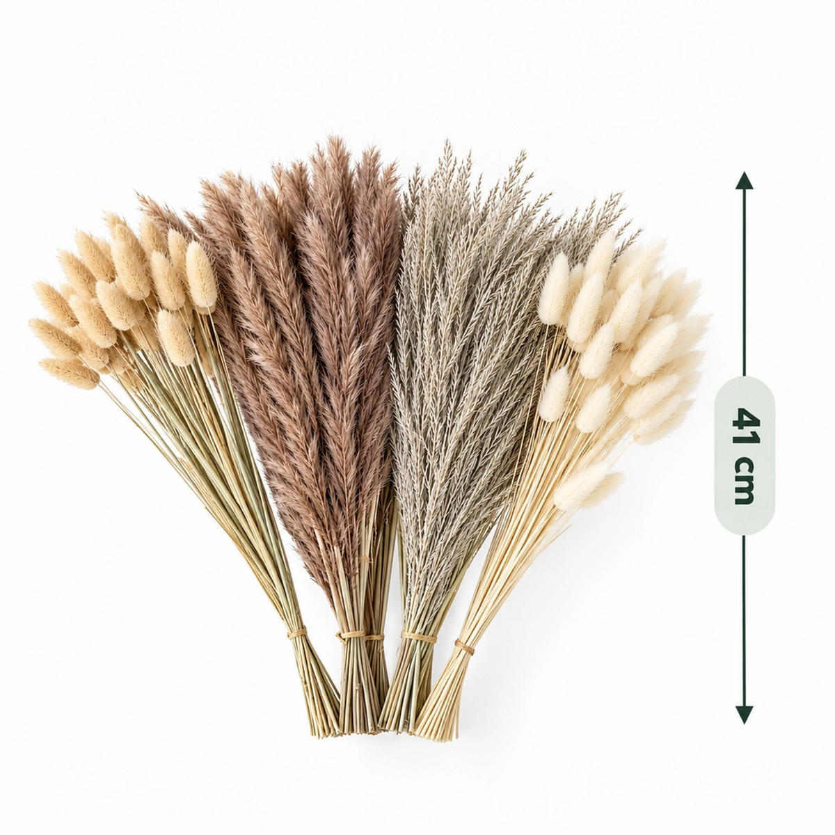 DEKOTRÁVY přírodní bílá fialová 144dílná-sada 41 cm - béžová, textil (41cm) - Relaxdays
