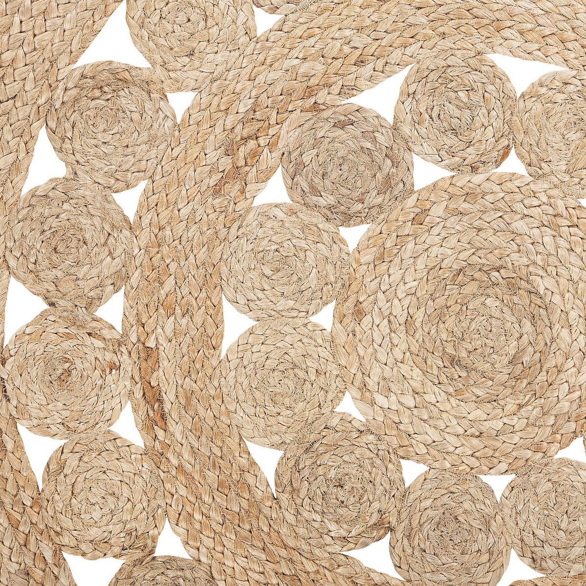 KURZFLOR-TEPPICH Birecik 120/120 cm - Beige, Naturmaterialien (120/120cm) - Beliani