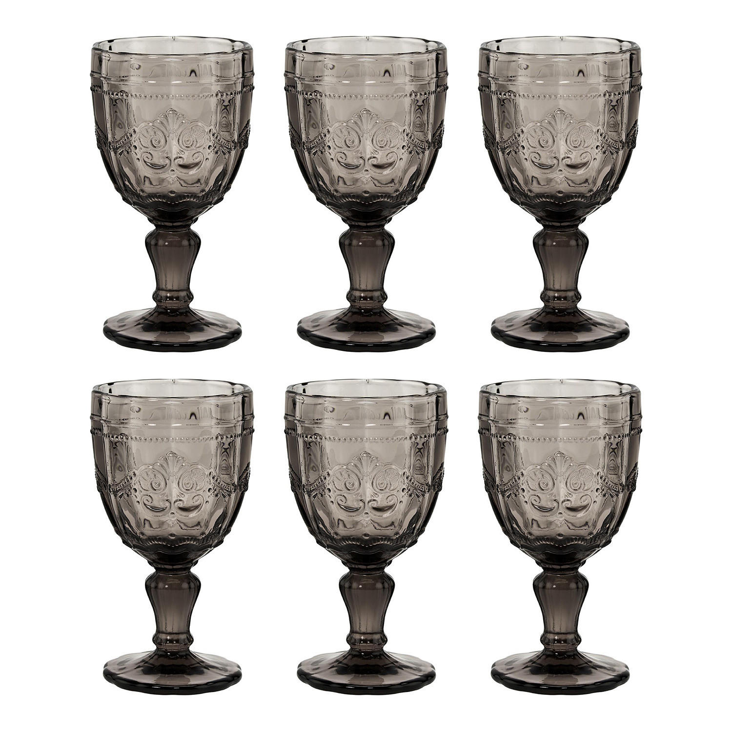 WEINGLAS (6er Set) Victorian - Grau, Glas (0.23L) - BUTLERS