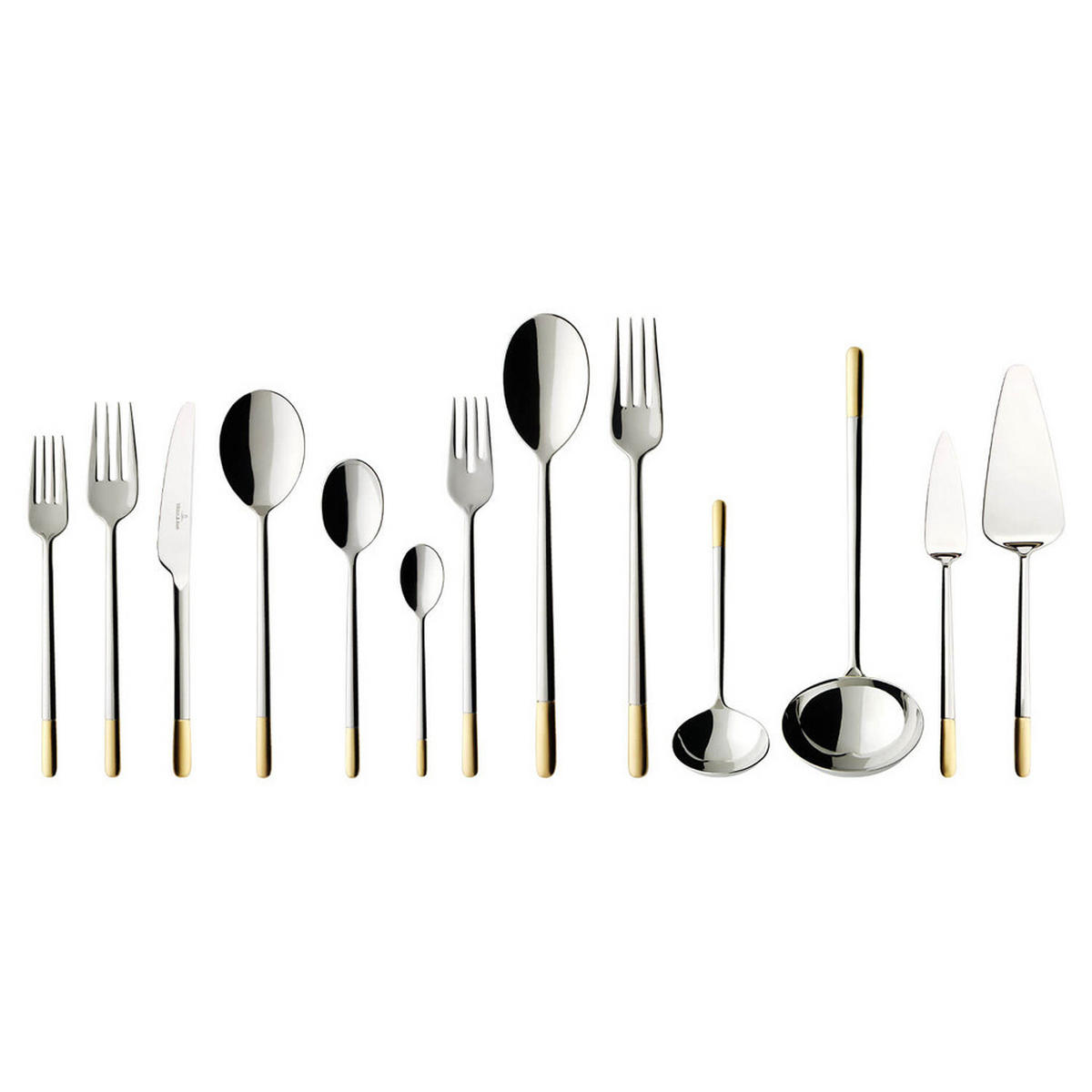 TAFELBESTECK Ella silber-gold 12er Set - Silberfarben/Goldfarben, Metall - Villeroy & Boch
