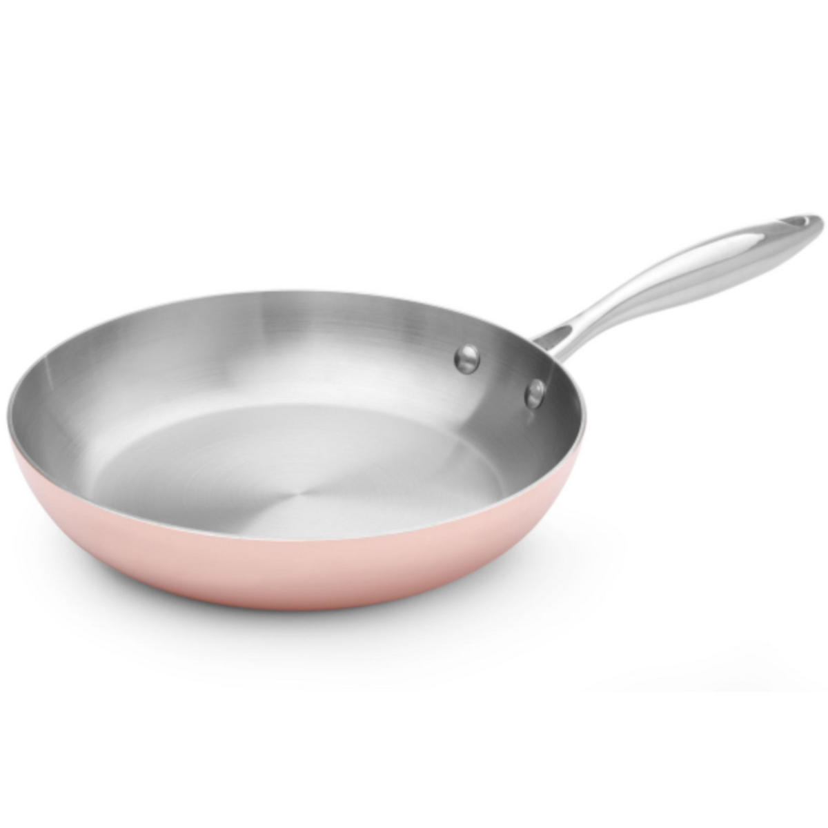 INDUKTIONS-KUPFERPFANNE 240 x 50 mm - Hendi 607060 - Edelstahlfarben/Silberfarben, Metall (24/24/5cm) - Hendi