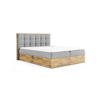 BOXSPRINGBETT BIZON 140x200 Hellgrau Faro - H3 - Hellgrau, Textil (140/200cm) - AN-Moebel 4u