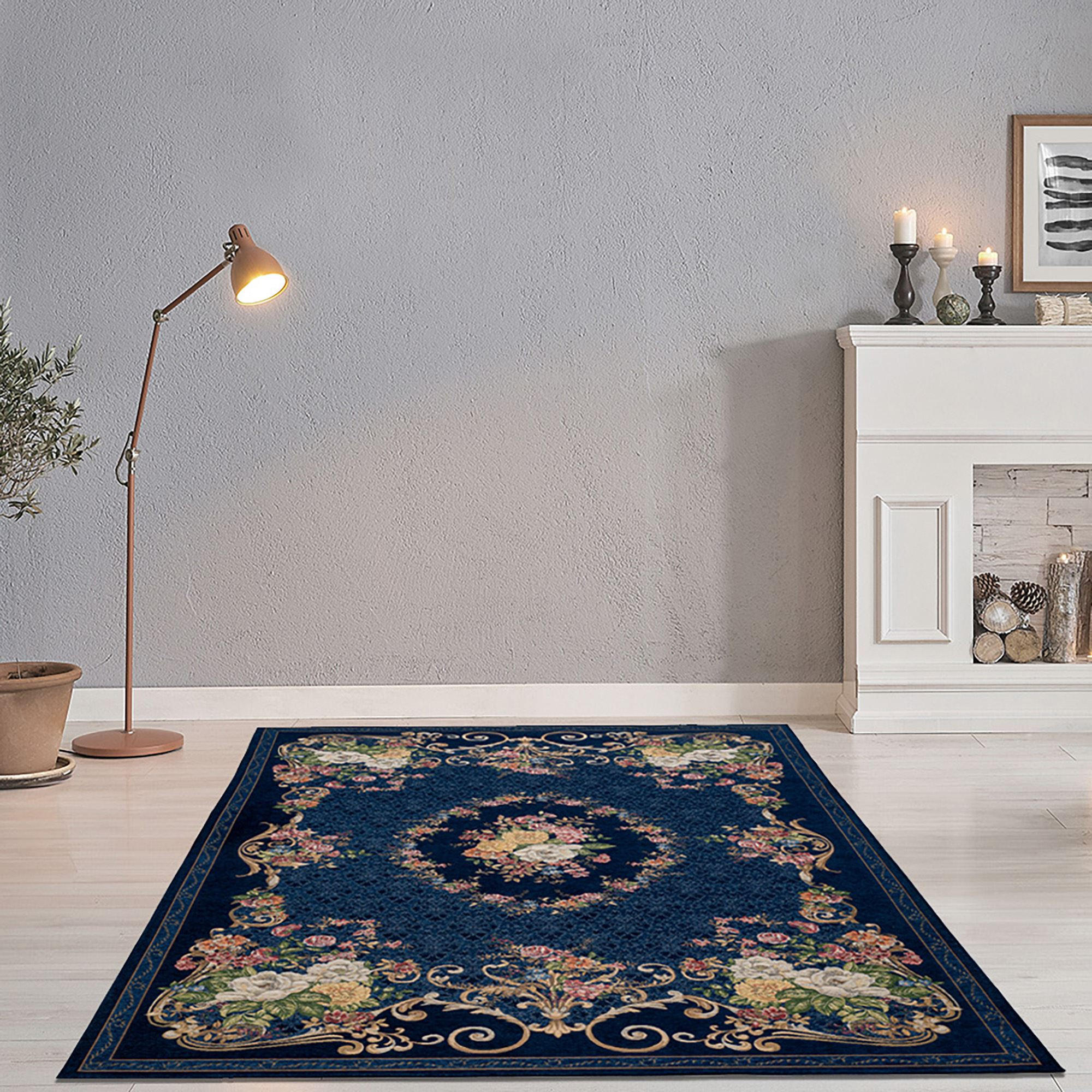 FLACHWEBTEPPICH Flomi Florence 120x180 cm - Blau, Textil (120/180cm) - THEKO