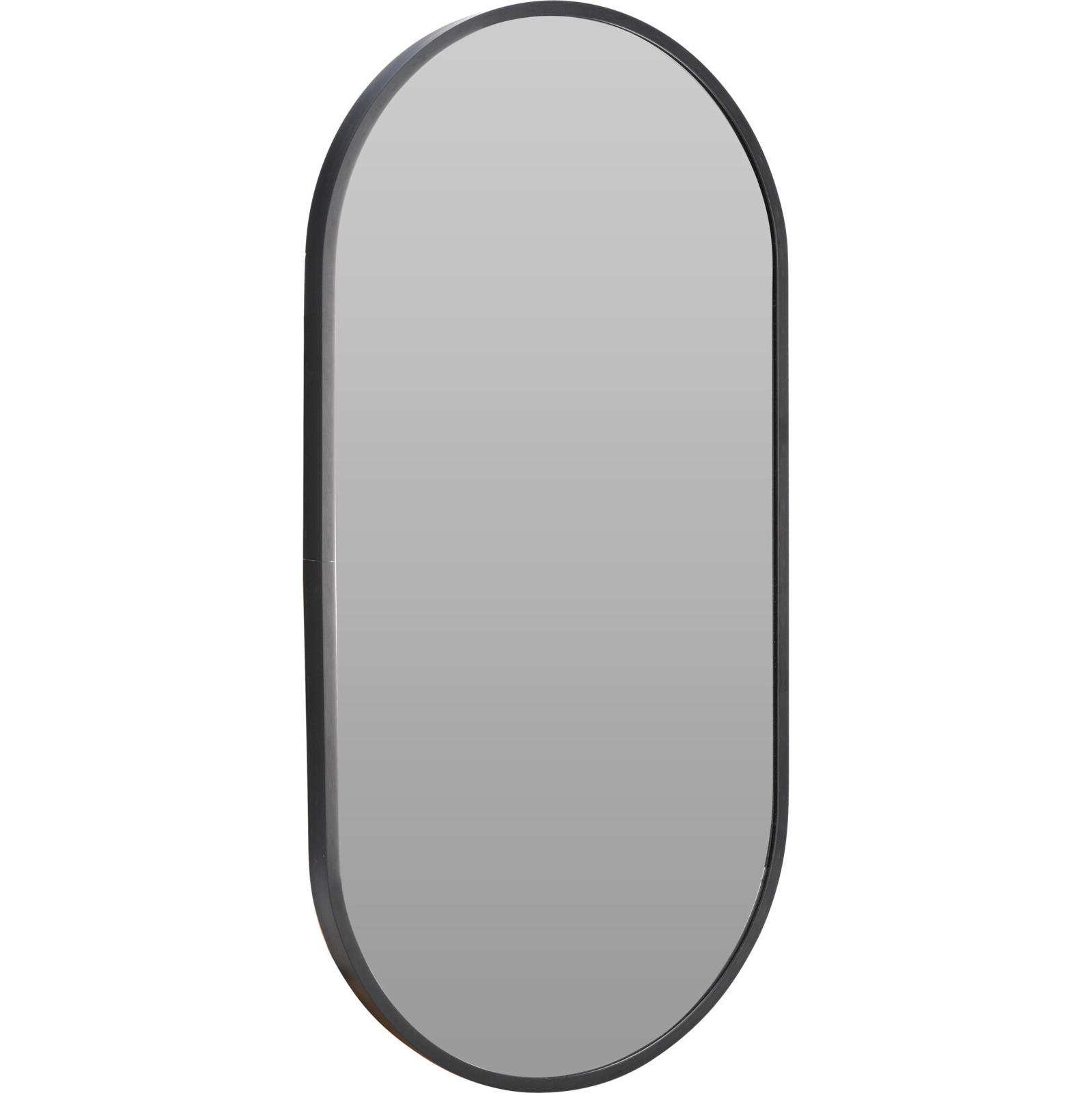 WANDSPIEGEL aus Aluminium in Schwarz 2,5/30/60 cm - Schwarz, Metall (30/60/2.5cm) - Home Styling Collection