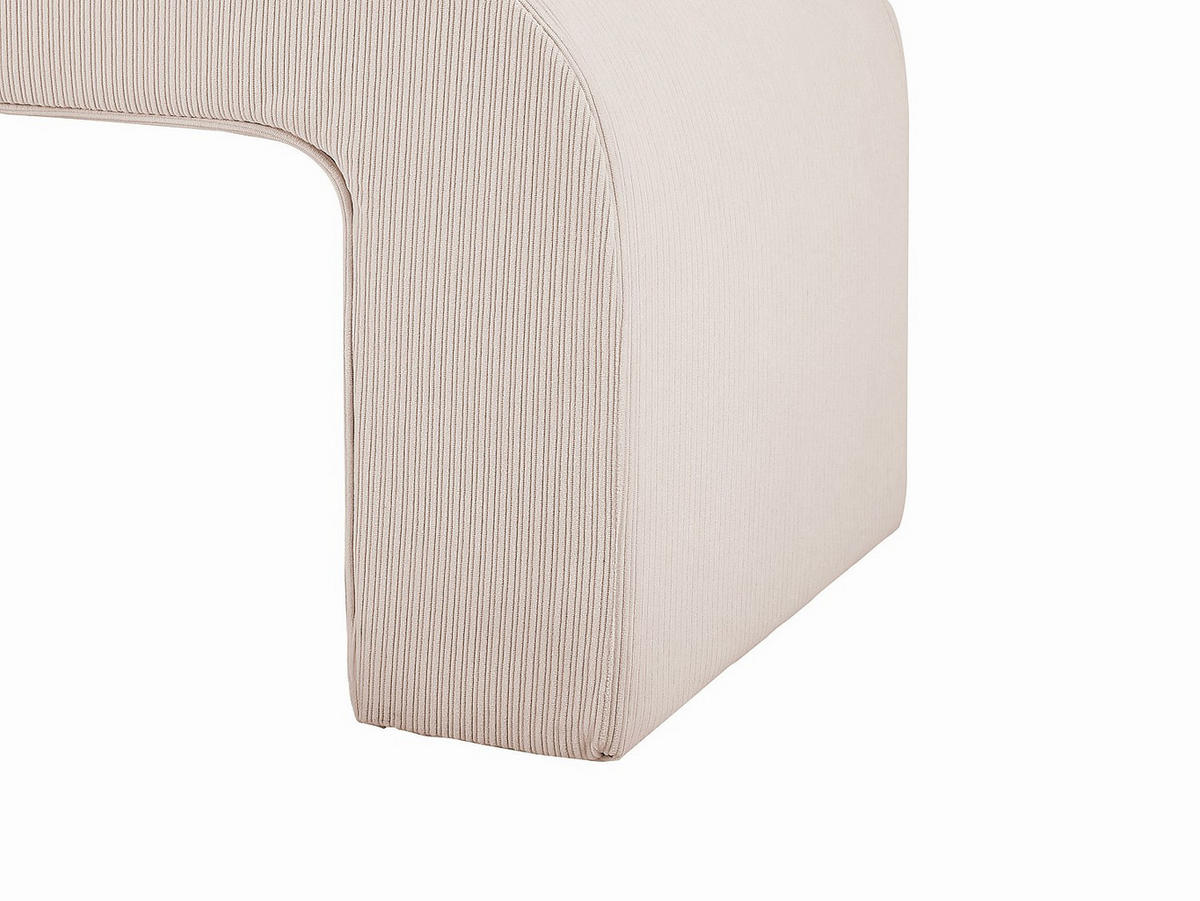 SITZBANK - 110 cmcm x 41 cmcm - Samt, Stoff - Cremefarben - CALVELO - Creme, Textil (110/46/41cm) - Vente-Unique