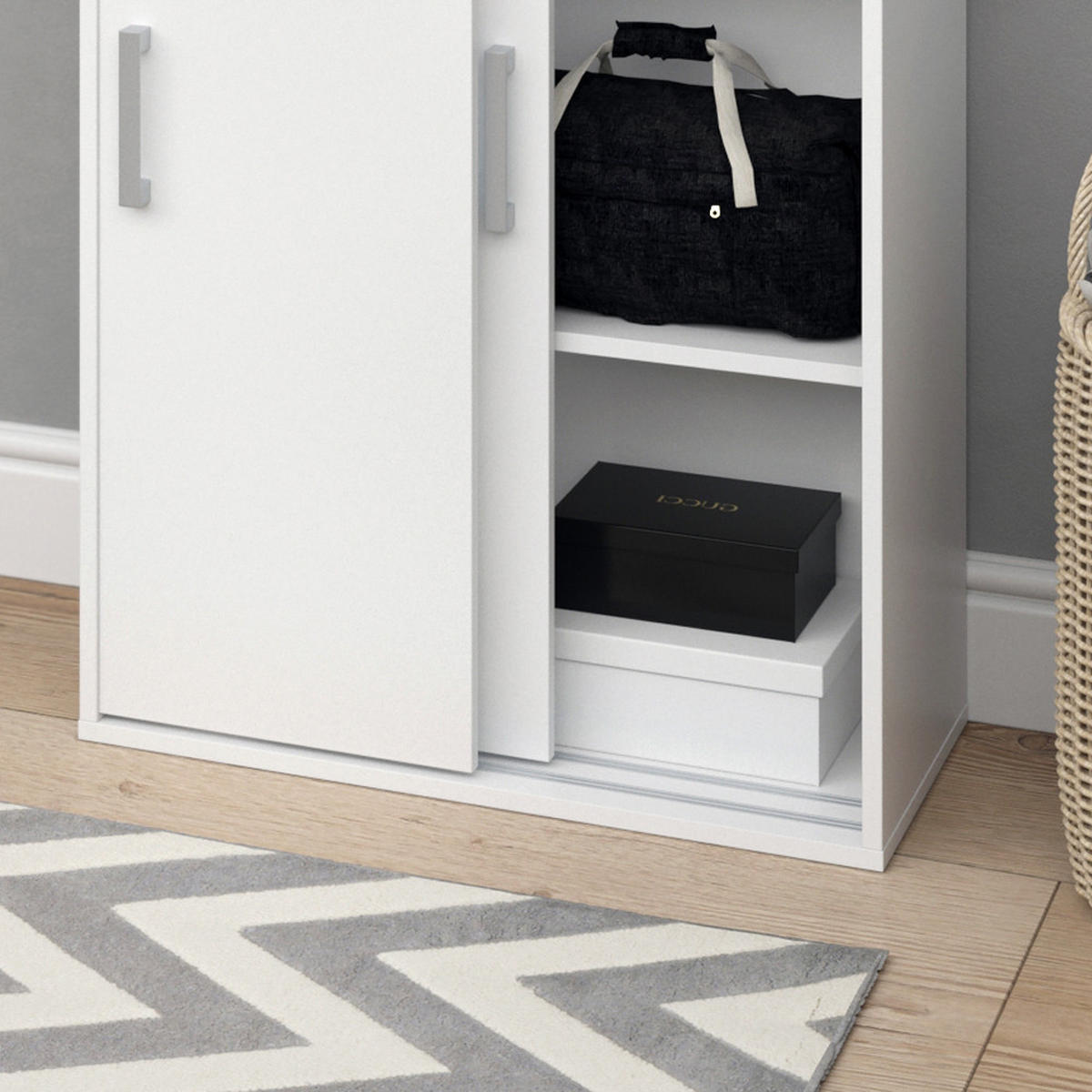 GARDEROBENSCHRANK Falk Weiß 68 x 108.5 cm - Weiß, Holzwerkstoff (68/108.5/33cm) - Vicco