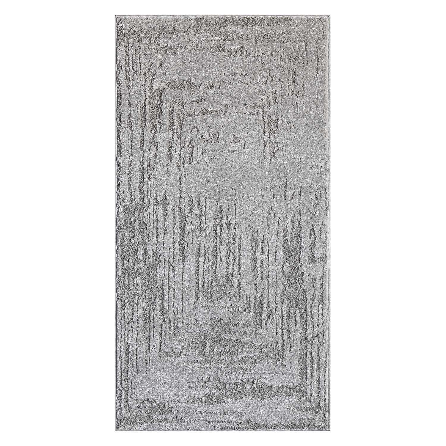 KURZFLOR-TEPPICH Flair 171 Grau 80x150 cm - Grau, Textil (80/150cm) - carpet city