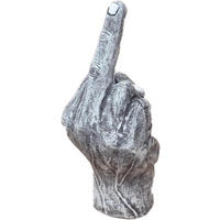 STEINFIGUR Stinkefinger Mittelfinger frostfest massiver Steinguss - Grau, Stein (9/18/7cm) - stoneandstyle