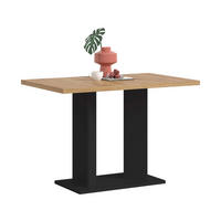 ESSTISCH GUSTAV (B/H/T: ca. 110/76/70 cm) in schwarz/Artisan Eiche Nachbildung - Schwarz, Holzwerkstoff (70/110/76cm)