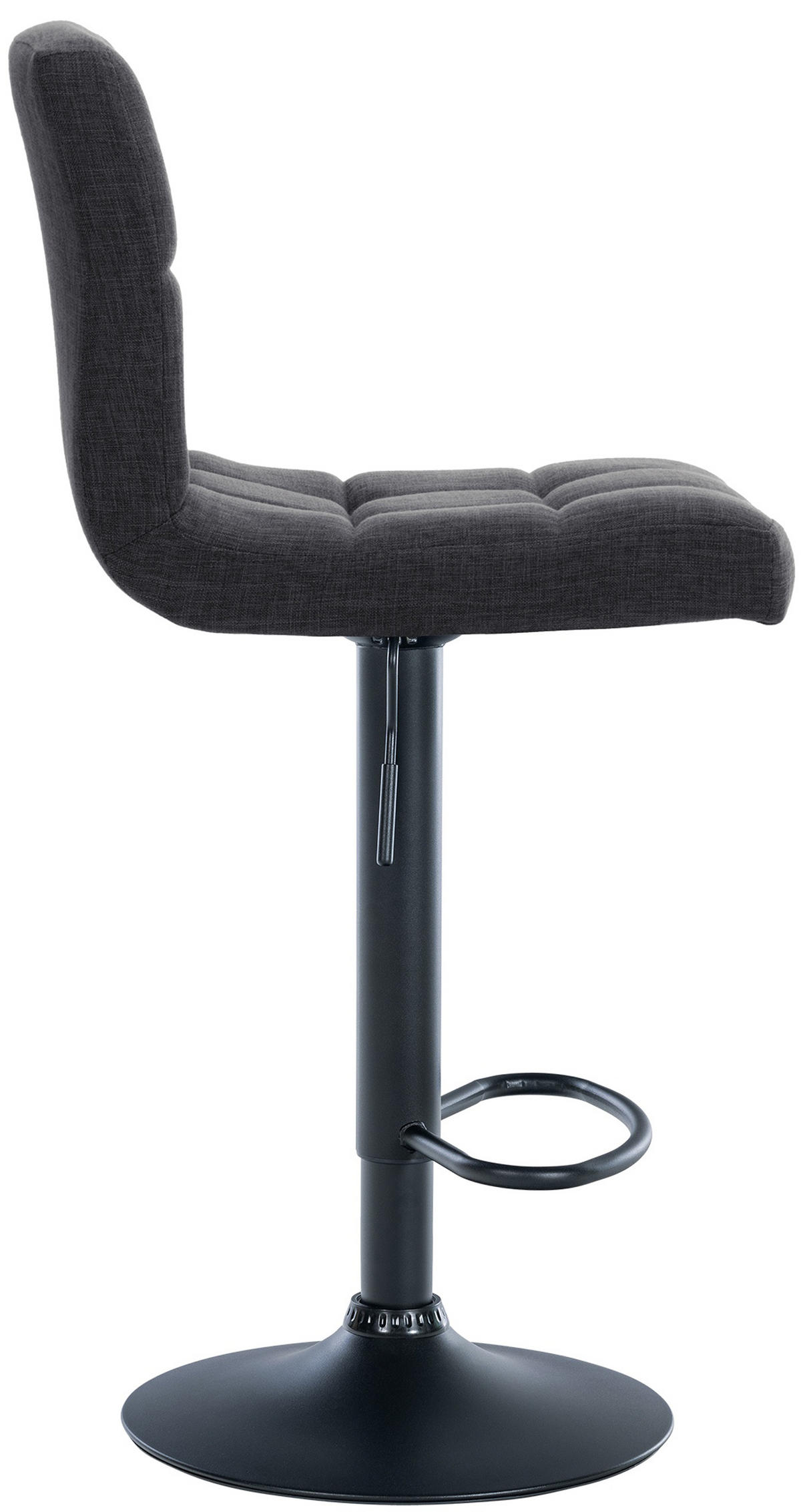 BARHOCKER 2er Set Cala Stoff schwarz dunkelgrau - Dunkelgrau/Schwarz, Textil/Metall (46/114/47cm) - TPFLiving