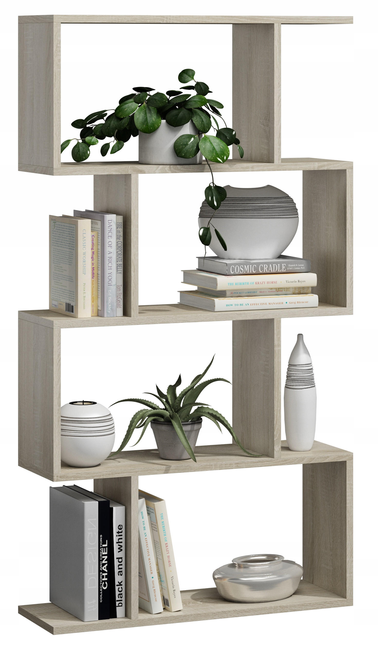 BÜCHEREGAL BASK 4 Sonoma Eiche 76,4/28/141 cm - Sonoma Eiche, Holzwerkstoff (76.4/141/28cm) - Matkam Möbel