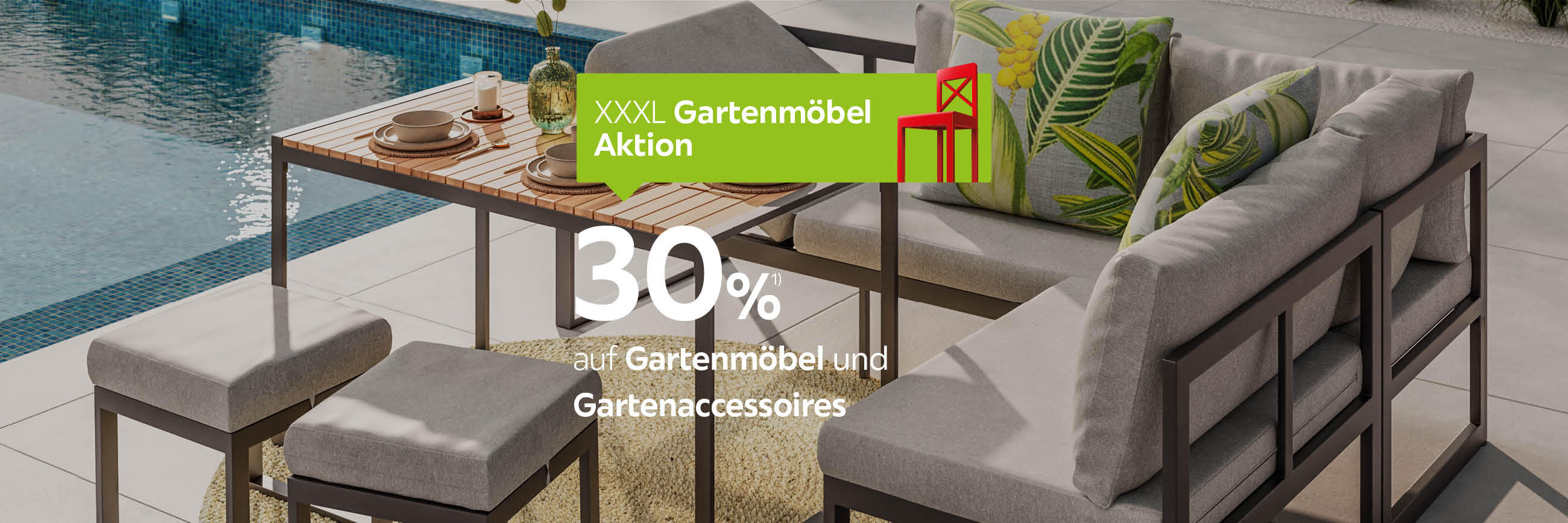 30% auf Gartenmöbel und Gartenaccessoires