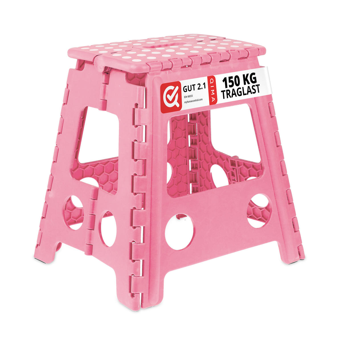 KLAPPHOCKER - Pink, Kunststoff/Textil (39/39/32cm) - Relaxdays