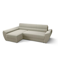 ECKSOFA L REBI L3 Poso 100 Links mit Schlaffunktion, Beige - Beige, Textil (251/140cm)