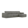 ECKSOFA rechts Strukturstoff Stoff Grau - Dunkelgrau/Beige, Kunststoff/Textil (314/167cm) - Makamii