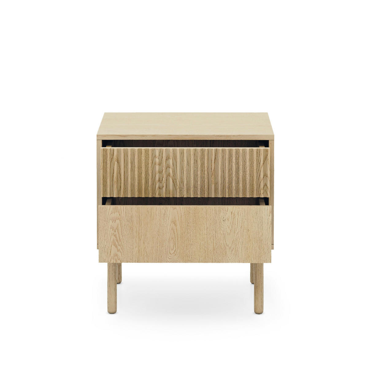 NACHTTISCH TAU STO1 Reliefierte Fronten aus MDF-Platte Eiche Cremona Eiche Cremona - Eiche Wotan, Holzwerkstoff (54/55/40cm) - Komodee