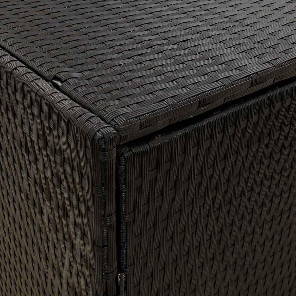 GARTENSCHRANK Schwarz 100/55,5/80 Cm Poly Rattan - Schwarz, Holzwerkstoff (55.5/80/100cm) - vidaXL