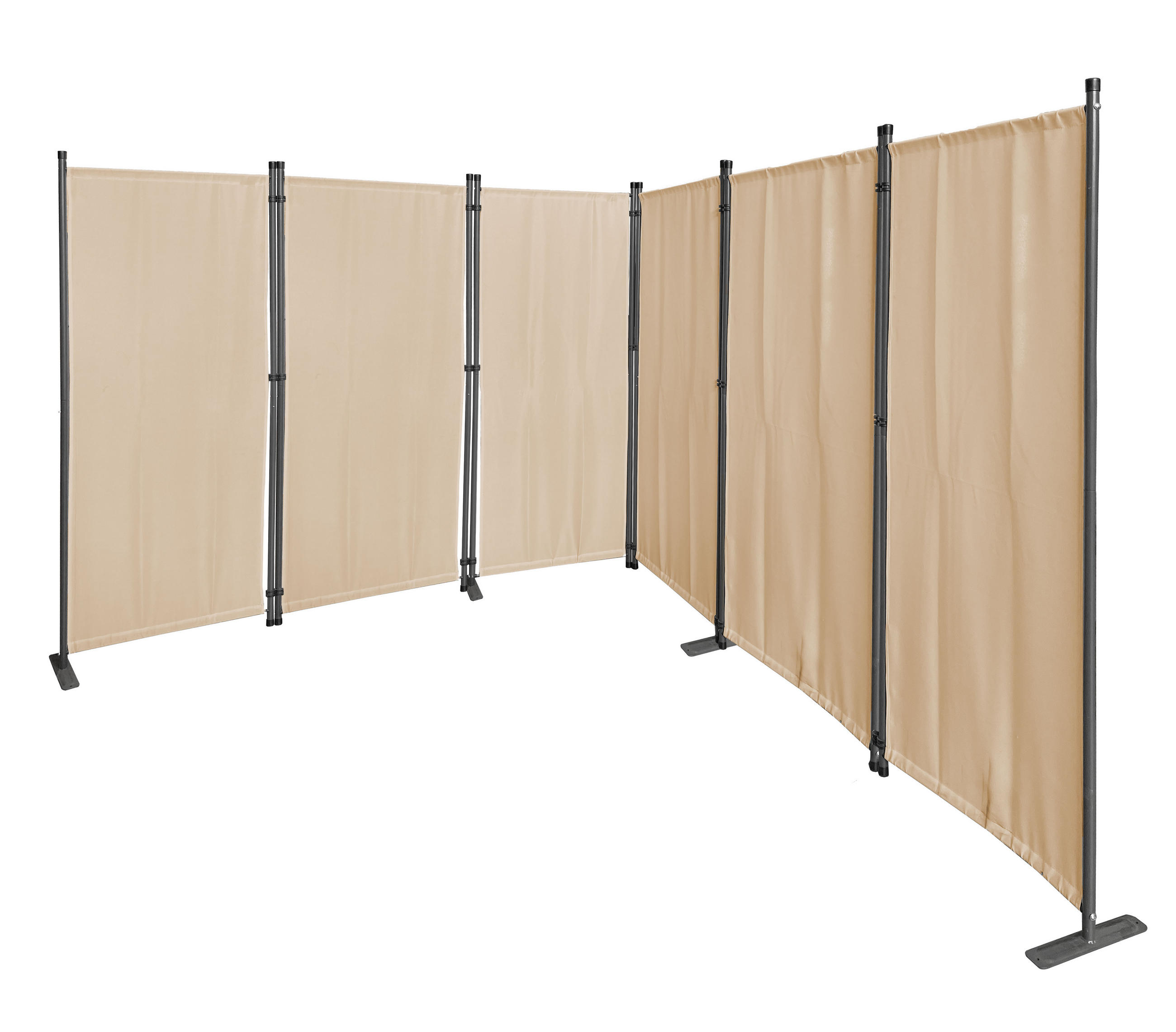 PARAVENT 6-tlg. 340x165 cm Beige - Beige, Metall (340/165cm) - QUICK STAR