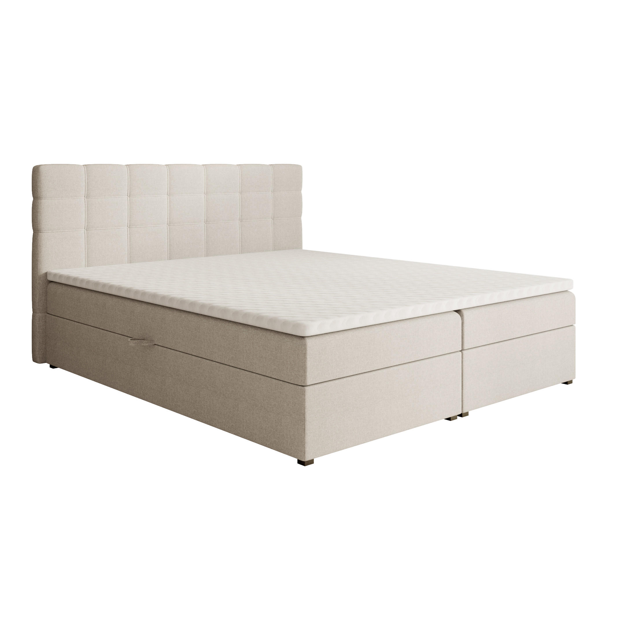 POLSTERBETT Topiq 184/203/103 beige - Beige, Holzwerkstoff/Textil (180/200cm) - Beautysofa