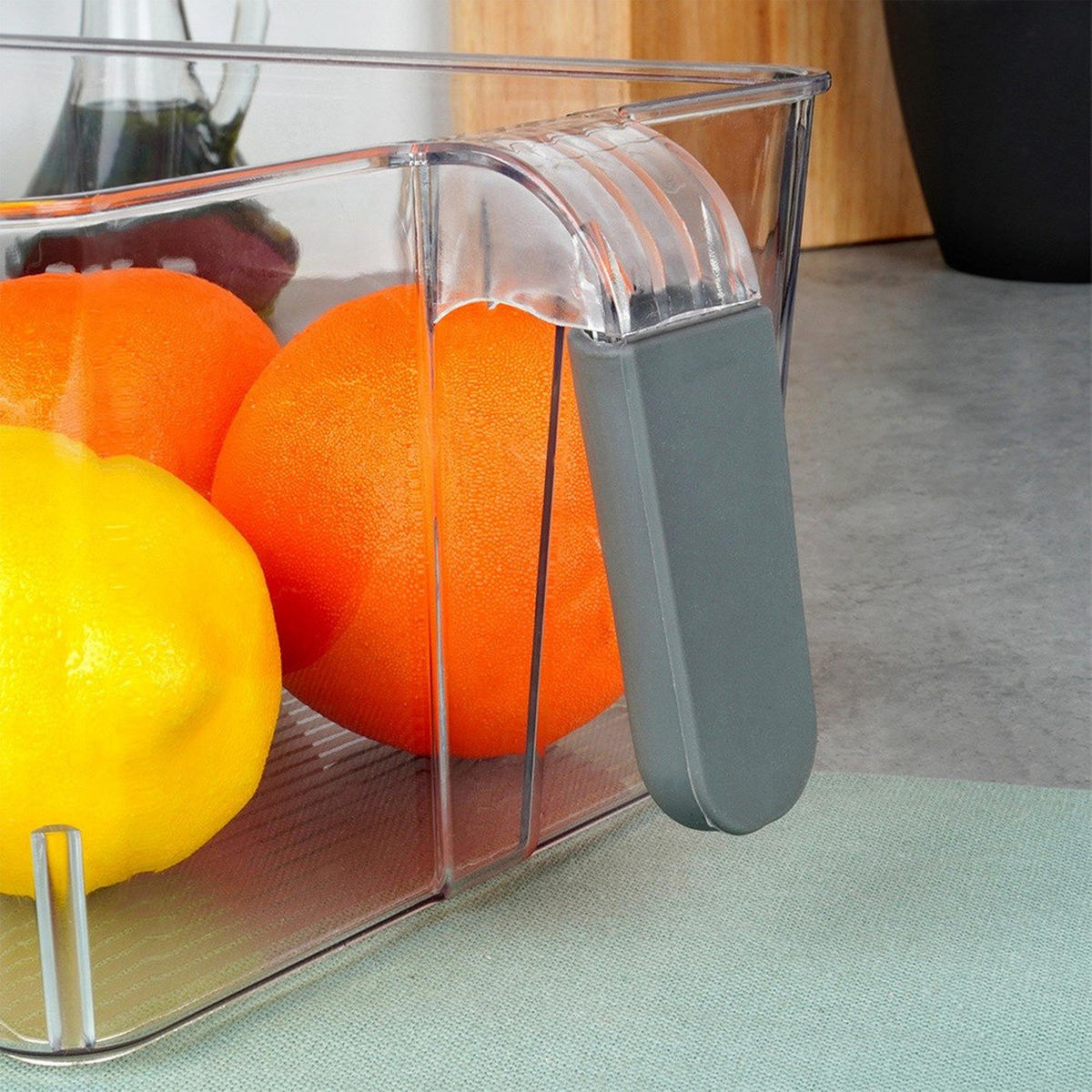 KÜHLSCHRANK-ORGANIZER mit Griff 31 x 18 x 11,5 cm - Transparent, Kunststoff (31/11.5/18cm) - Excellent Electrics