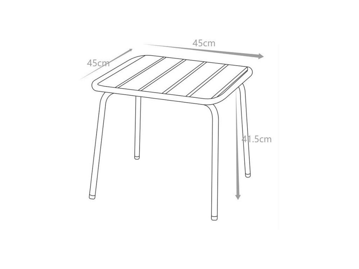 GARTEN-BEISTELLTISCH quadratisch - Metall - Mandelgrün - MIRMANDE von MYLIA - Grün, Metall (45/45/41.5cm) - Vente-Unique