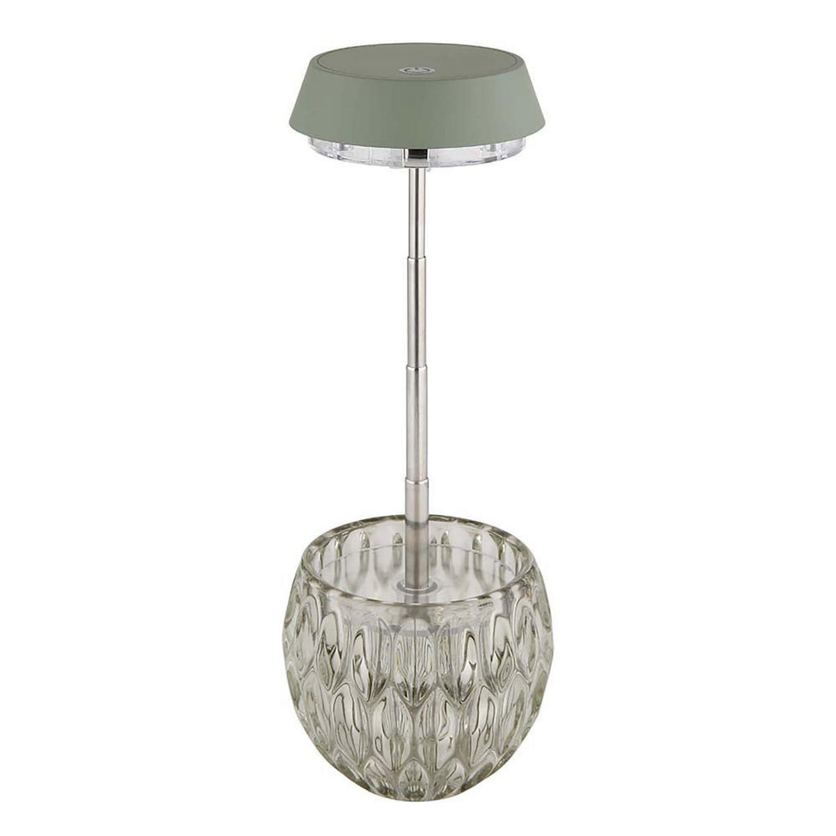 LED TISCHLEUCHTE Grün höhenverstellbar 2er Set - Grün, Glas (10.5/10.5/28cm) - Globo Lighting