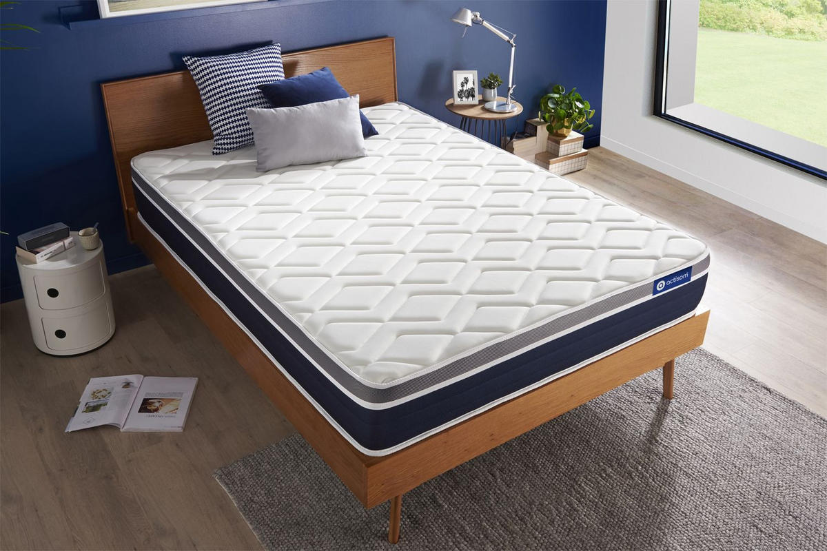 MATRATZE Actiflex confort Taschenfederkern und Memory-Schaum 70 x 190 cm h2 - Weiß, Textil (70/190cm) - ACTISOM