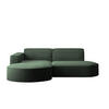 ECKSOFA Modena Studio, Cord Stoff Dunkelgrün Links - Dunkelgrün, Holzwerkstoff/Textil (165/236cm) - Kaiser Möbel