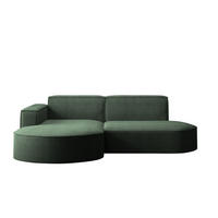 ECKSOFA Modena Studio, Cord Stoff Dunkelgrün Links - Dunkelgrün, Holzwerkstoff/Textil (165/236cm) - Kaiser Möbel