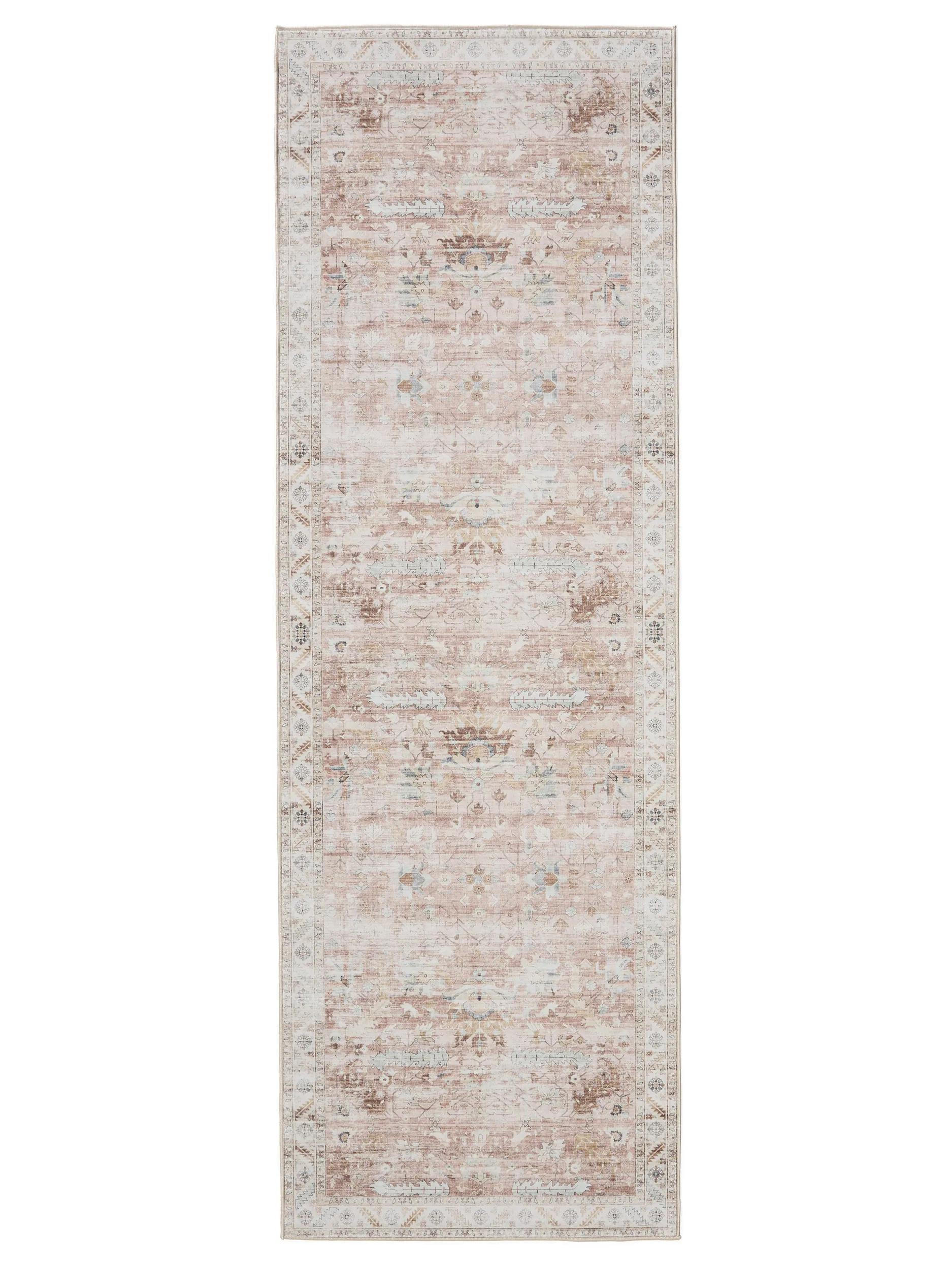 VINTAGE-LÄUFER George waschbar 80x240 cm - Rosa, Kunststoff (80/240cm) - benuta