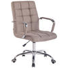 DREHSTUHL Stoff taupe - Taupe/Chromfarben, Textil/Metall (56/94/62cm) - CLP