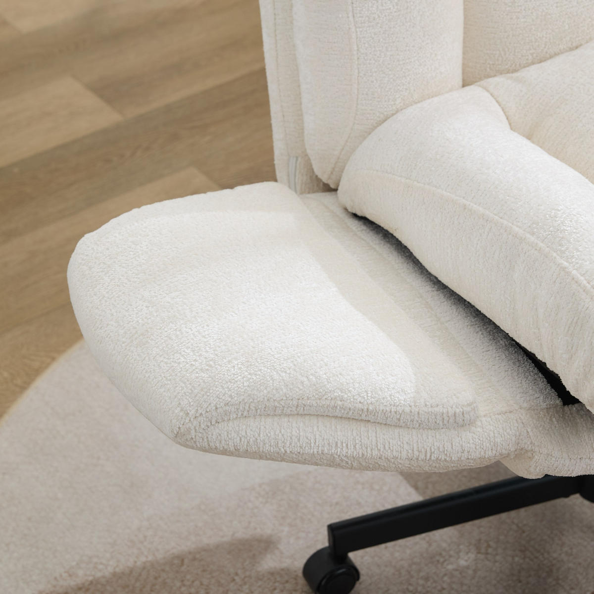 BÜROSTUHL Beige Drehbar Höhenverstellbar - Beige, Metall (57.5/92.5/60cm) - PANGIVO