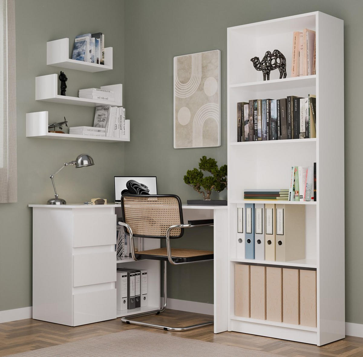 SCHREIBTISCH Weiß 120/75/49 - Weiß, Holzwerkstoff (49/120/75cm) - RAUMHIRSCH FURNITURE