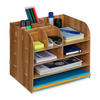 SCHREIBTISCH Organizer - Braun, Holzwerkstoff (25/32.5/27.5cm) - Relaxdays