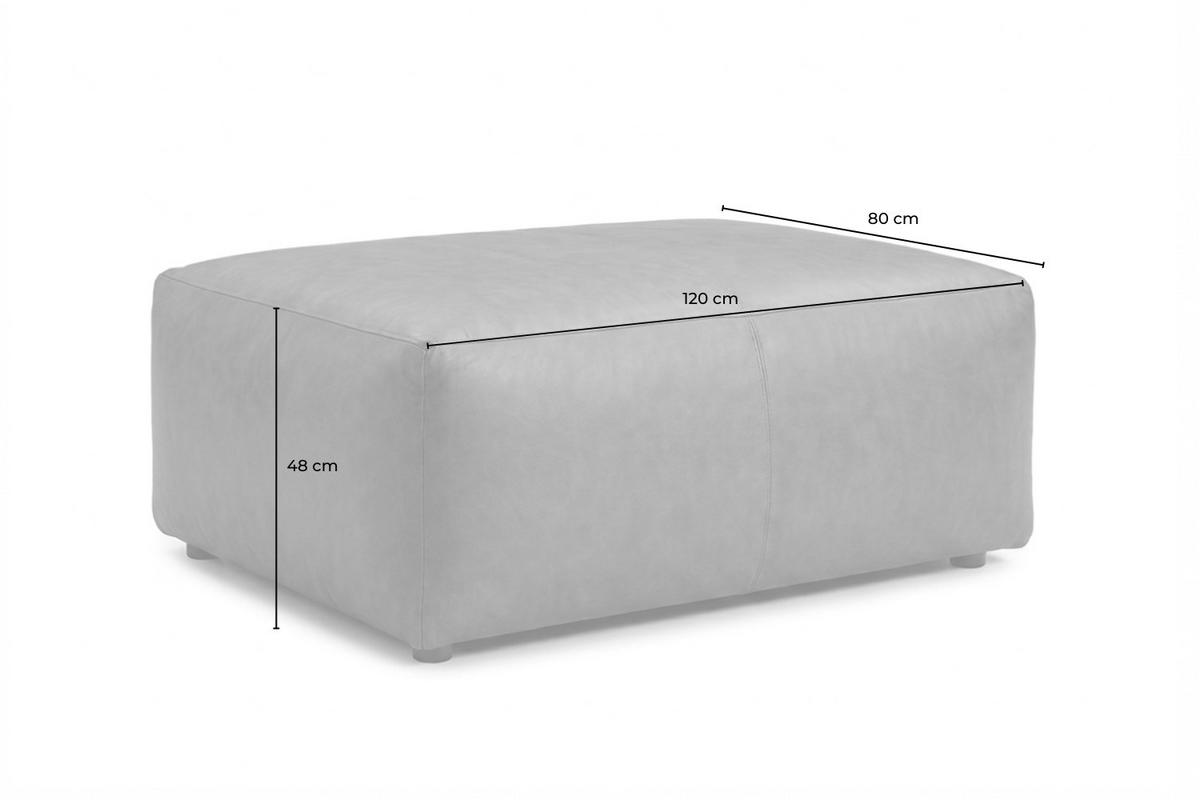 POLSTERHOCKER CELESTE Dunkelgrün Leder - Dunkelgrün, Leder/Kunststoff (120/48/80cm) - KAWOLA