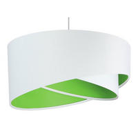HÄNGELEUCHTE Grün 50/23 cm - Weiß/Grün, Kunststoff (50/1.3/23cm) - ONZENO