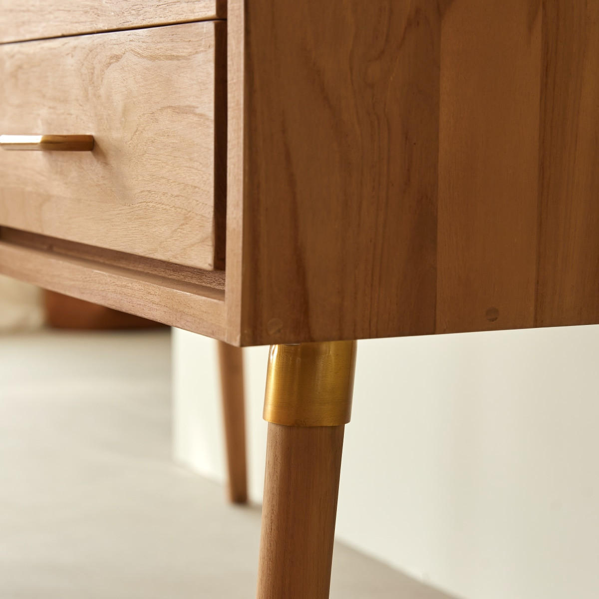 KINDER-SCHREIBTISCH Kort Natur aus Teak - Naturfarben, Holz (130/74/60cm) - Tikamoon