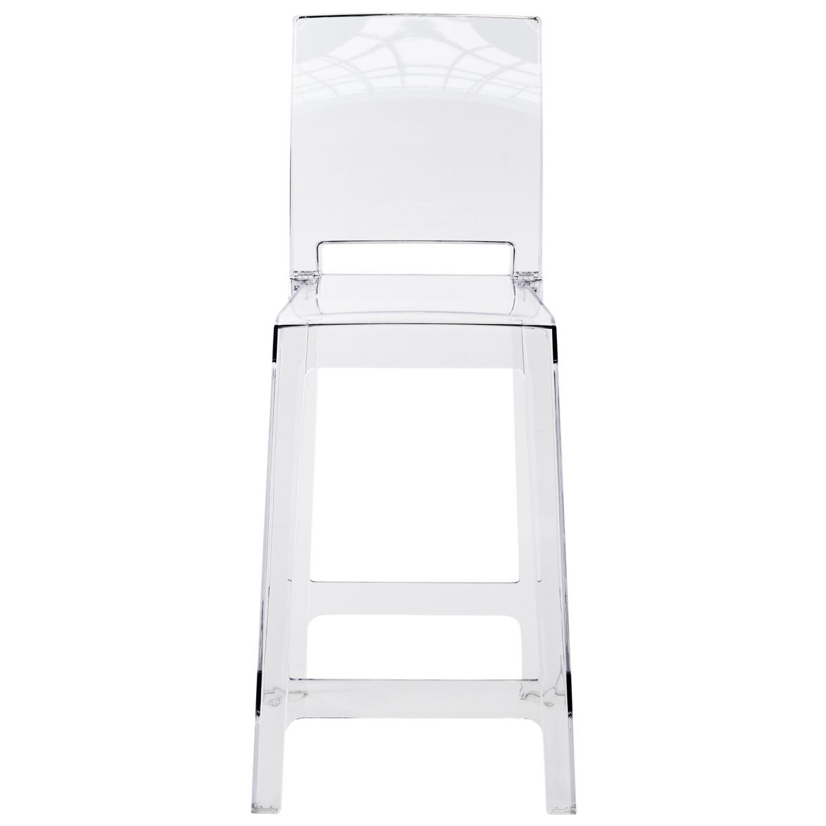 BARSTUHL 2er-Set Transparent Wellington - Transparent, Kunststoff (42/100/49cm) - Beliani