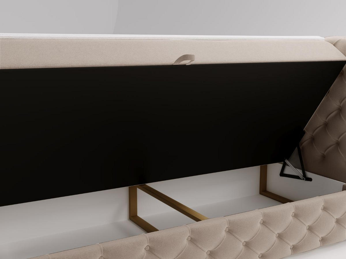 BOXBETT Canolo 140x200 Beige - Beige, Holz/Textil (140/200cm) - Graingold