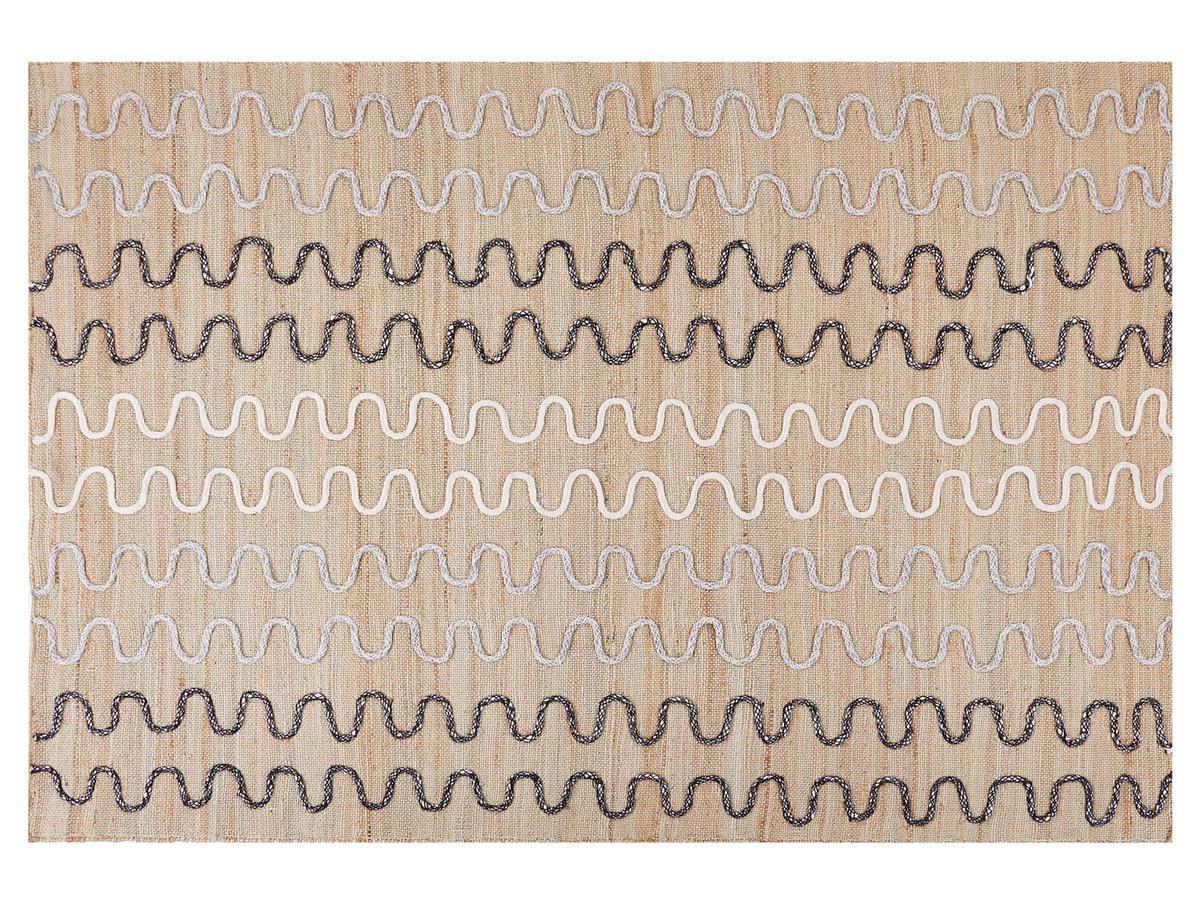 KURZFLOR-TEPPICH Sogut 200/140 cm - Beige, Naturmaterialen (140/200cm) - Beliani