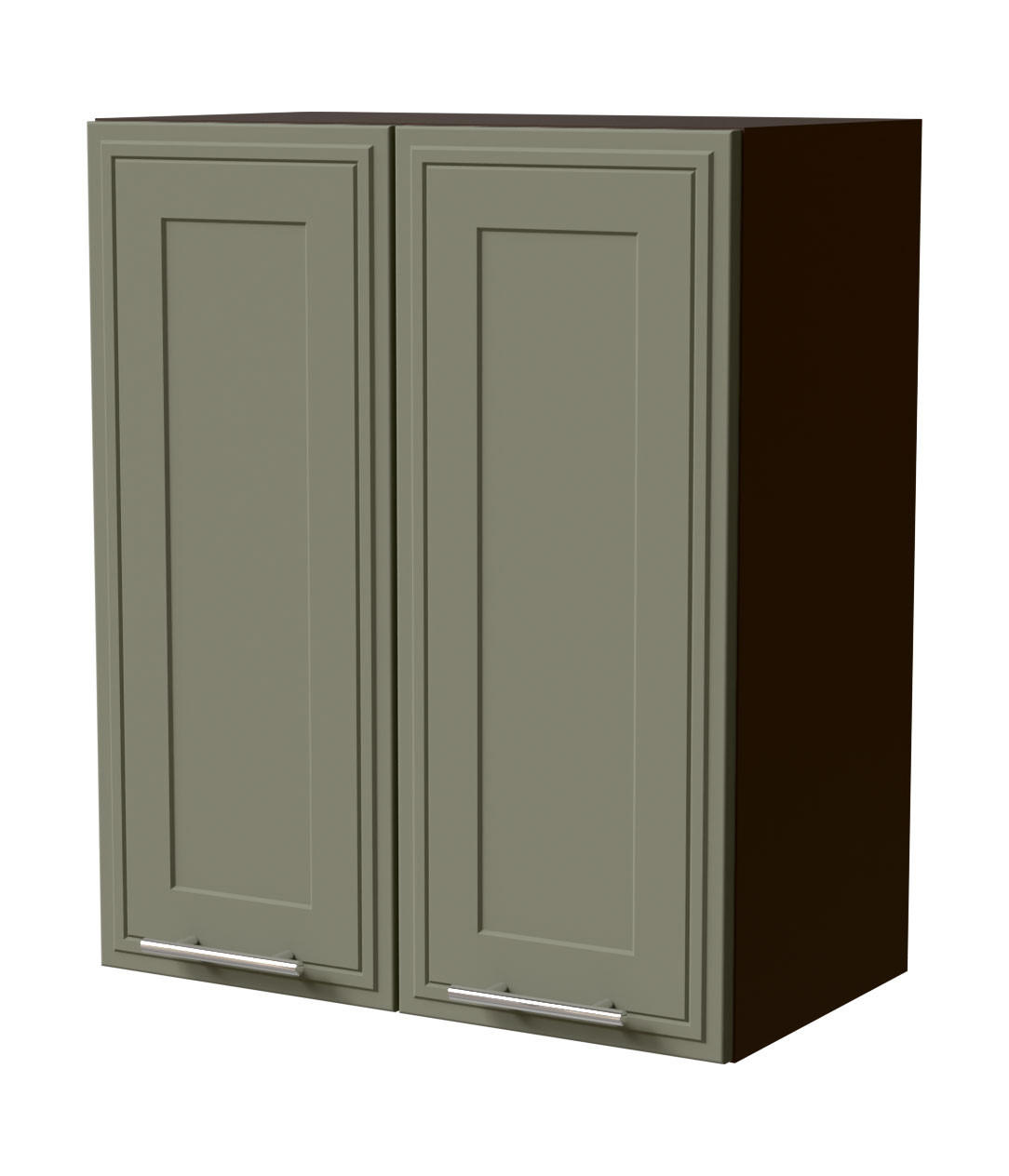 Feldmann-Wohnen Hängeschrank Grün, Dunkelgrau 60x72x32.5 cm