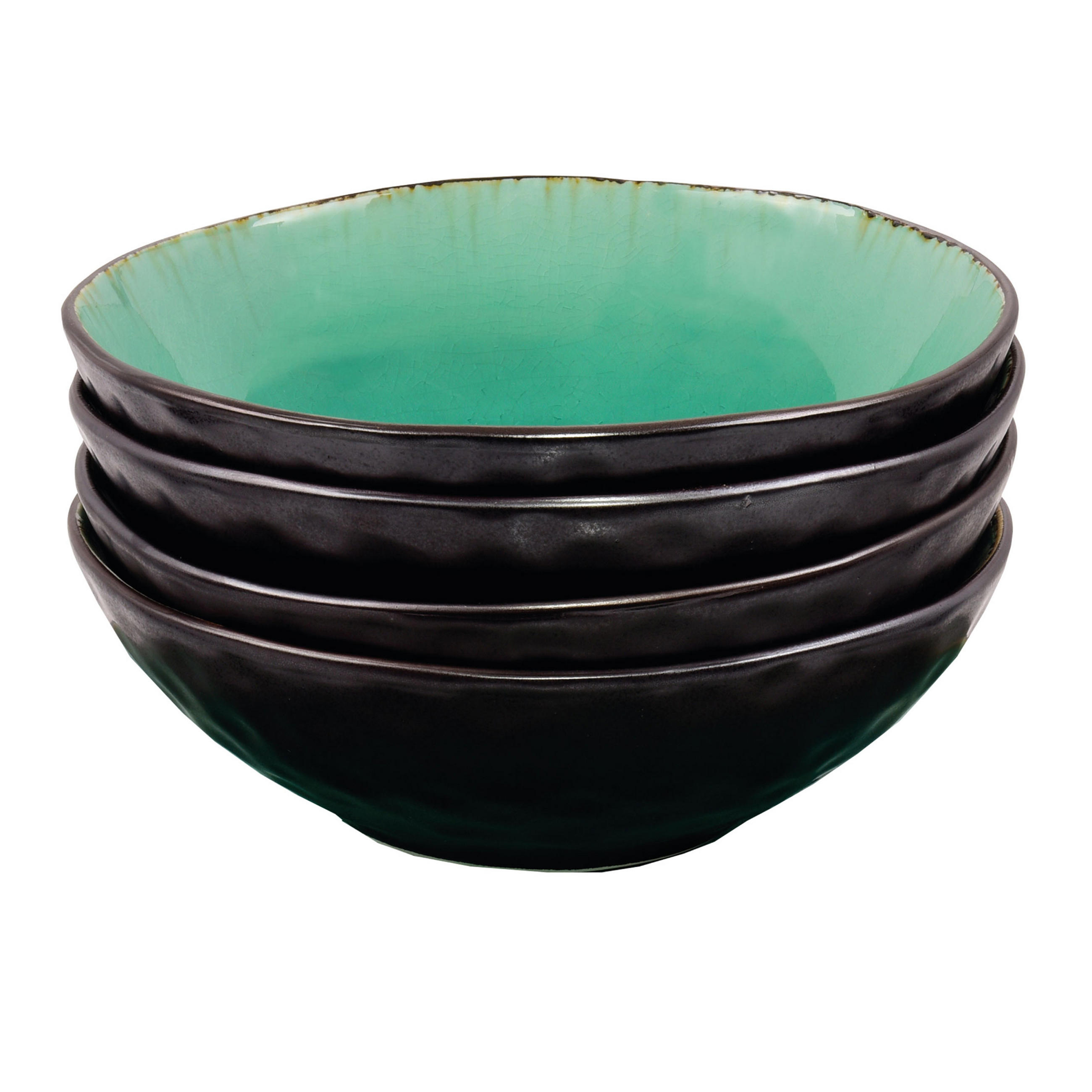 SCHALEN SET PALM BEACH 4 teilig aus Steingut - Grün, Keramik (8cm) - Sänger
