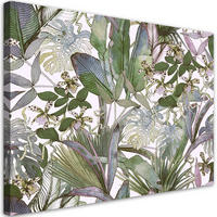 WANDBILD die tropischen monstera blätter - Grün, Textil (60/40cm) - Feeby