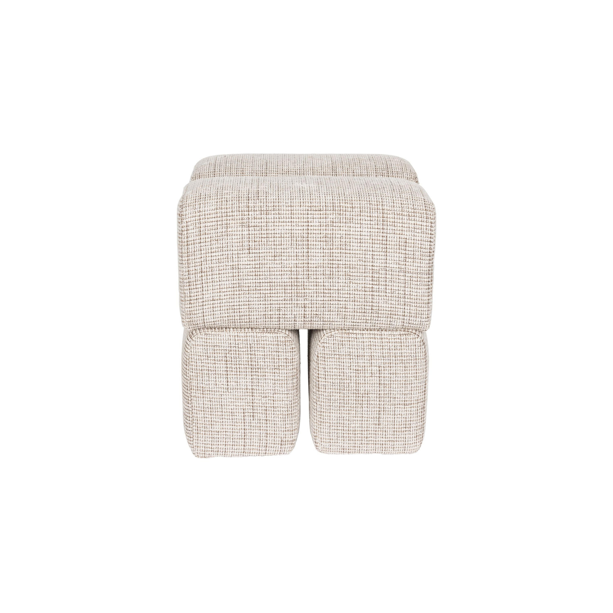 SITZHOCKER Staple Terracotta Braun/ Beige - Beige/Braun, Kunststoff (40/45/40cm) - Housecraft Living