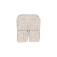 SITZHOCKER Staple Terracotta Braun/ Beige - Beige/Braun, Kunststoff (40/45/40cm) - Housecraft Living