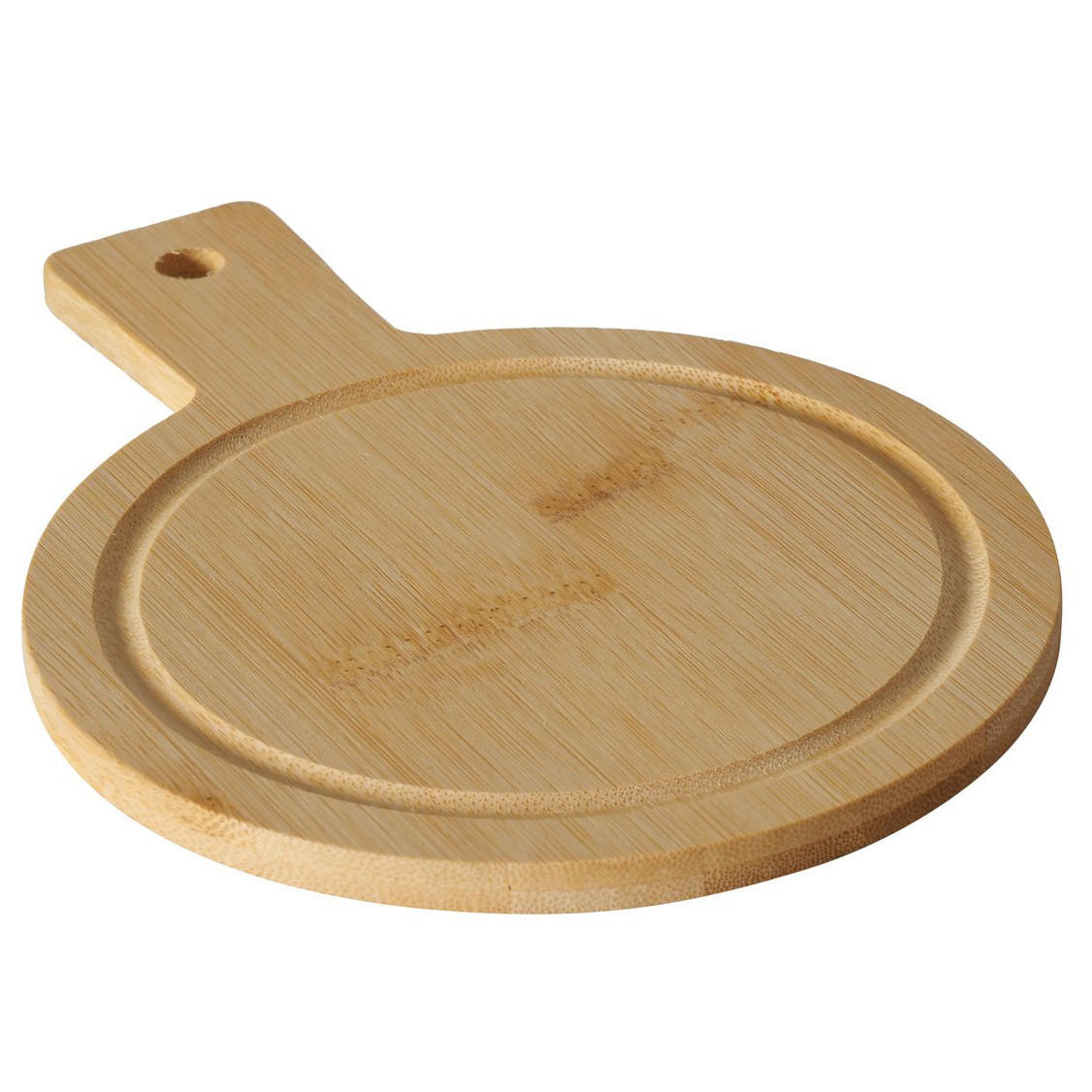 SCHNEIDEBRETT Bambus Baldo Ø 14 cm - Beige, Naturmaterialien (14/19cm) - Boltze Home