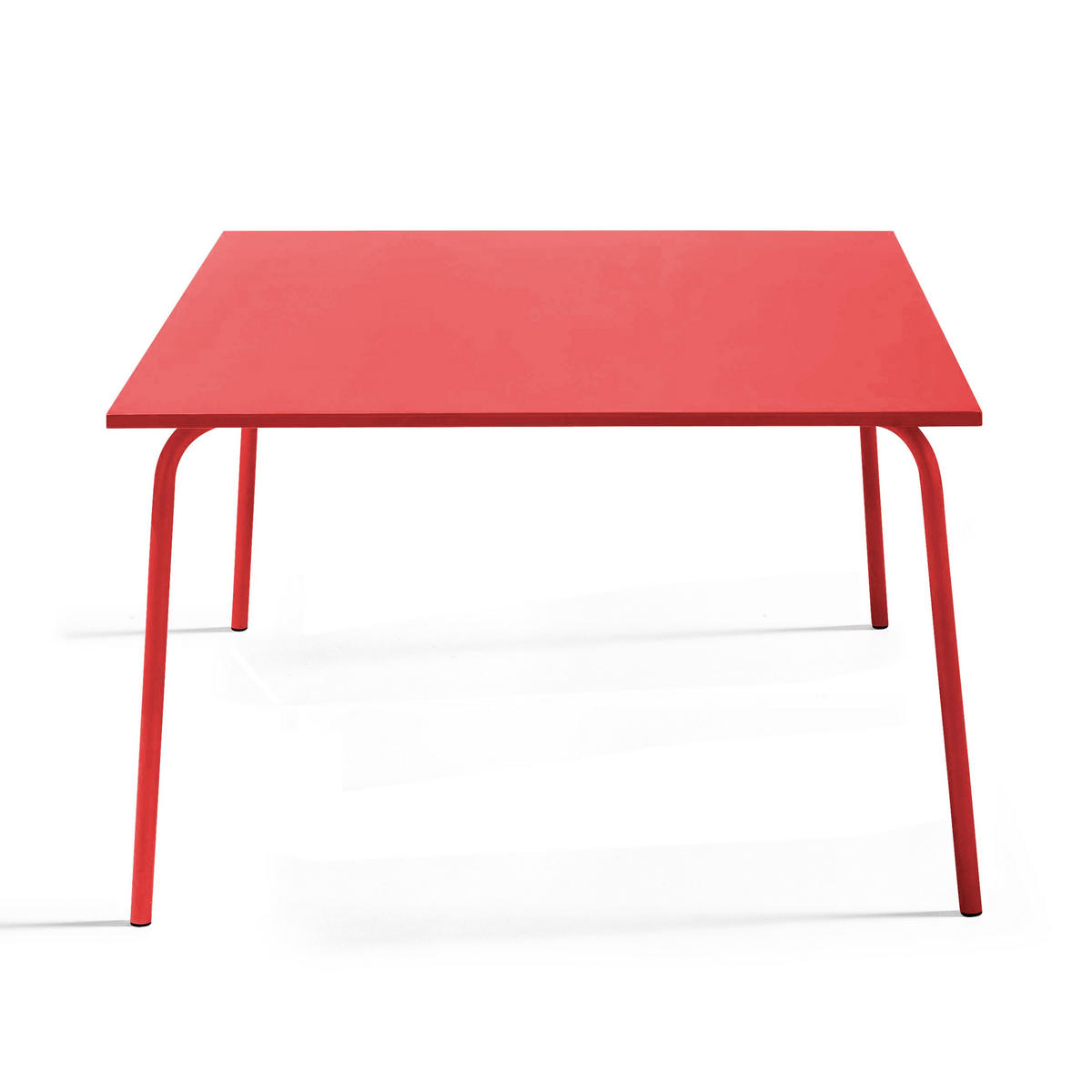 GARTENTISCH , Rot - Rot, Metall (120/120/72cm) - Oviala