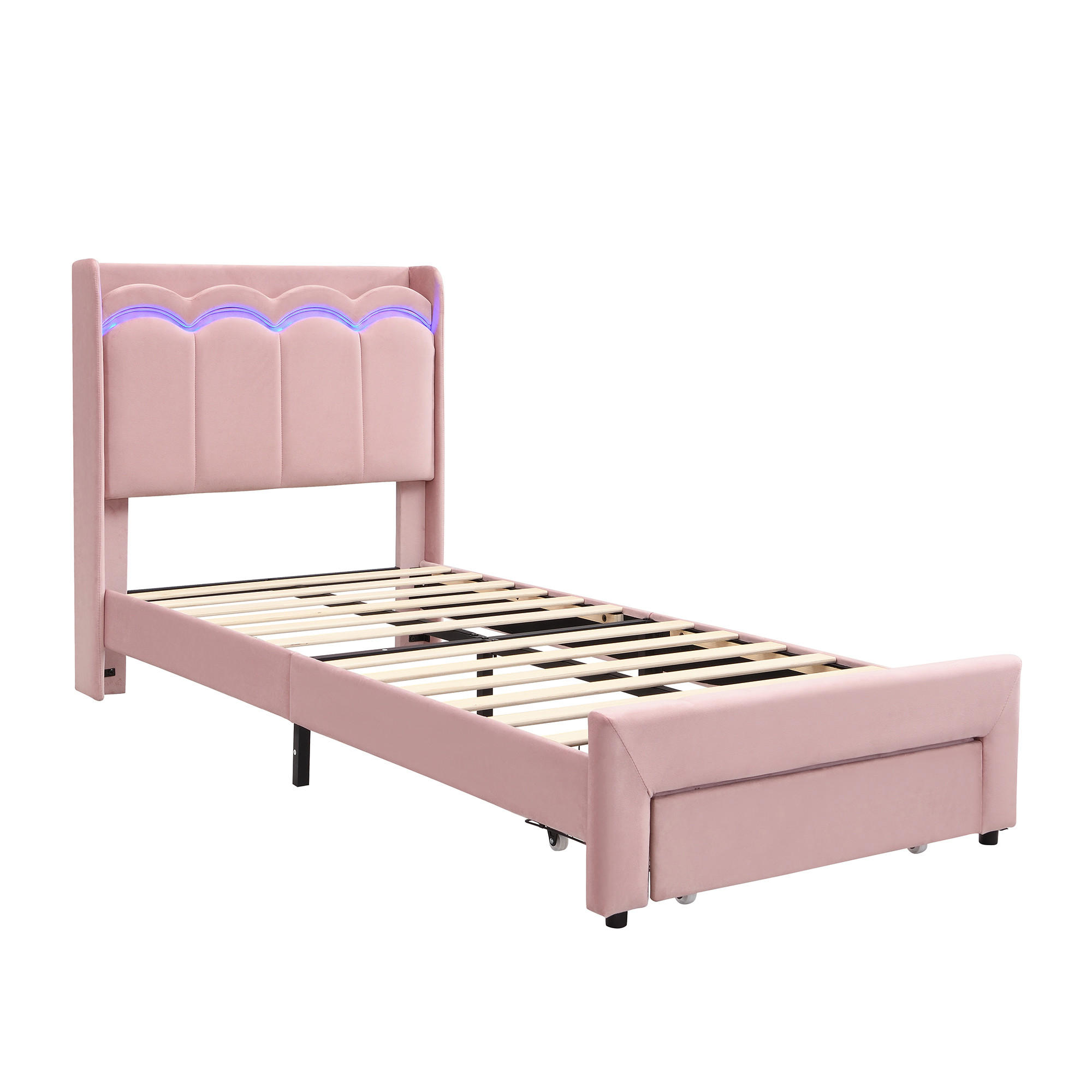 ComfortXL Polsterbett Pink 90x200 cm